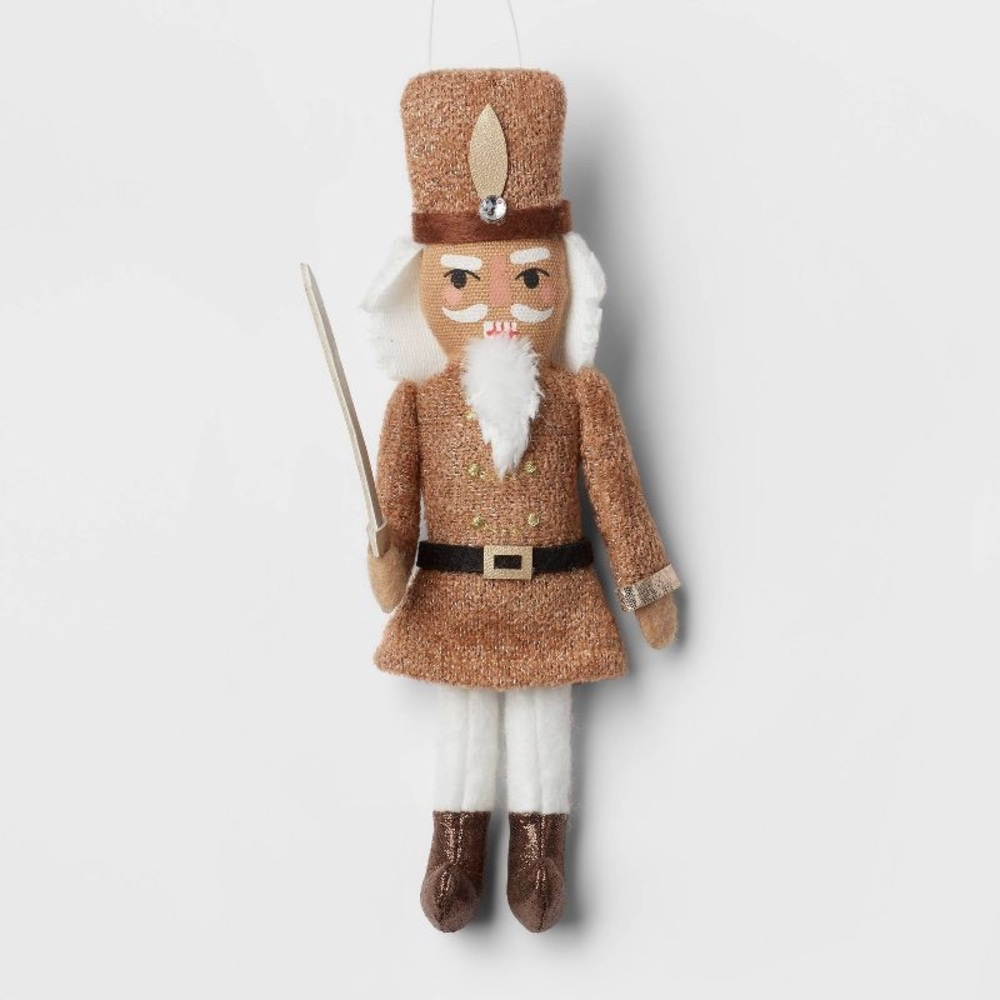 Nutcracker Ballet Fabric Nutcracker Christmas Tree Ornament nwt